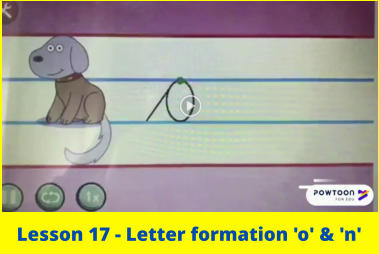 Lesson 17 - Letter formation 'o' & 'n'